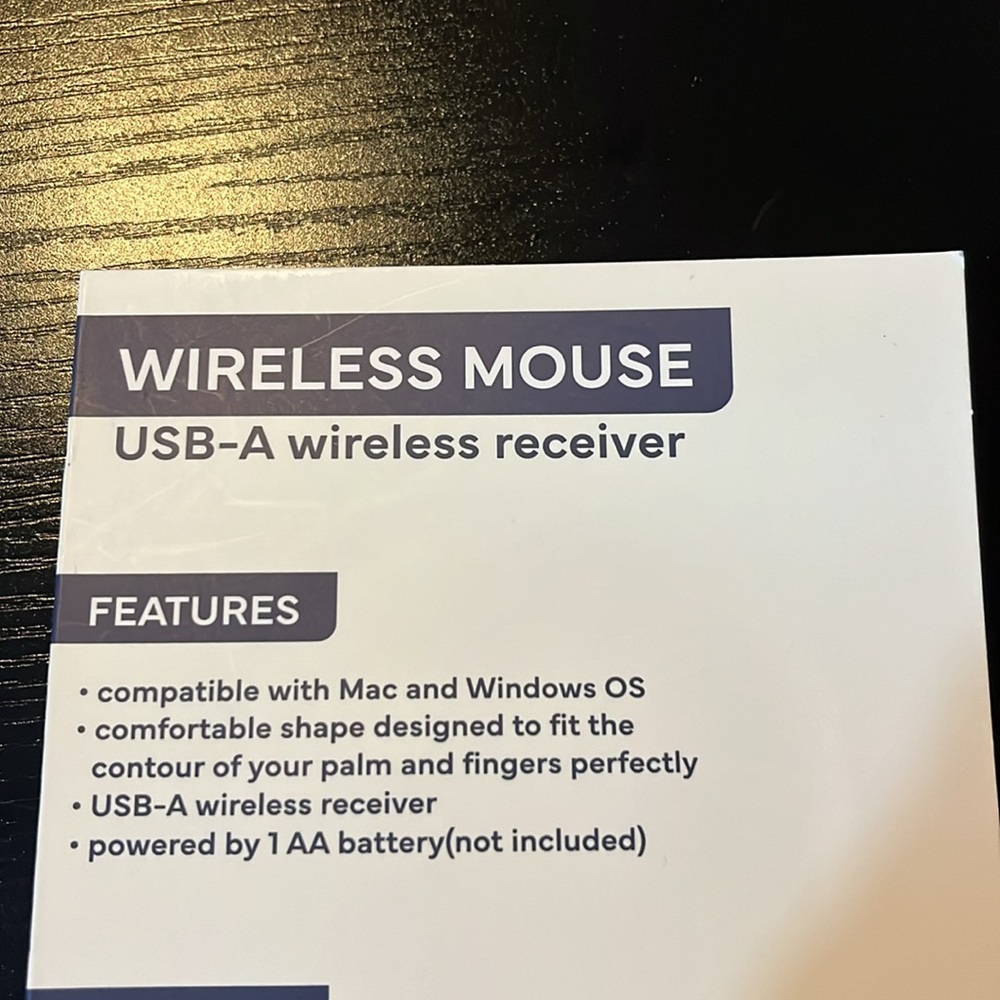Wood Grain Wireless Mouse NIP - Picture 2 of 2